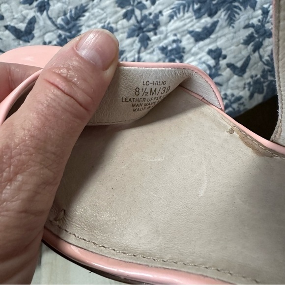 Louise et Cie Pink Lo-Hilio Leather Ankle Strap Zip Up Kitten Heels Size 8.5 - Picture 8 of 10